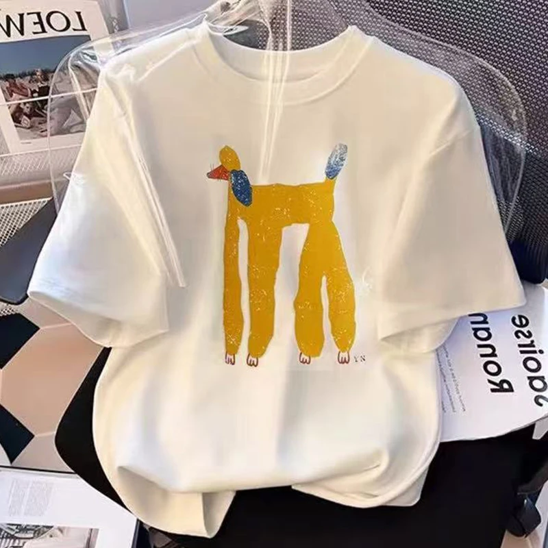 【6-2】2025纯棉男女同款纯棉T恤短袖t恤男女夏季ins潮牌潮