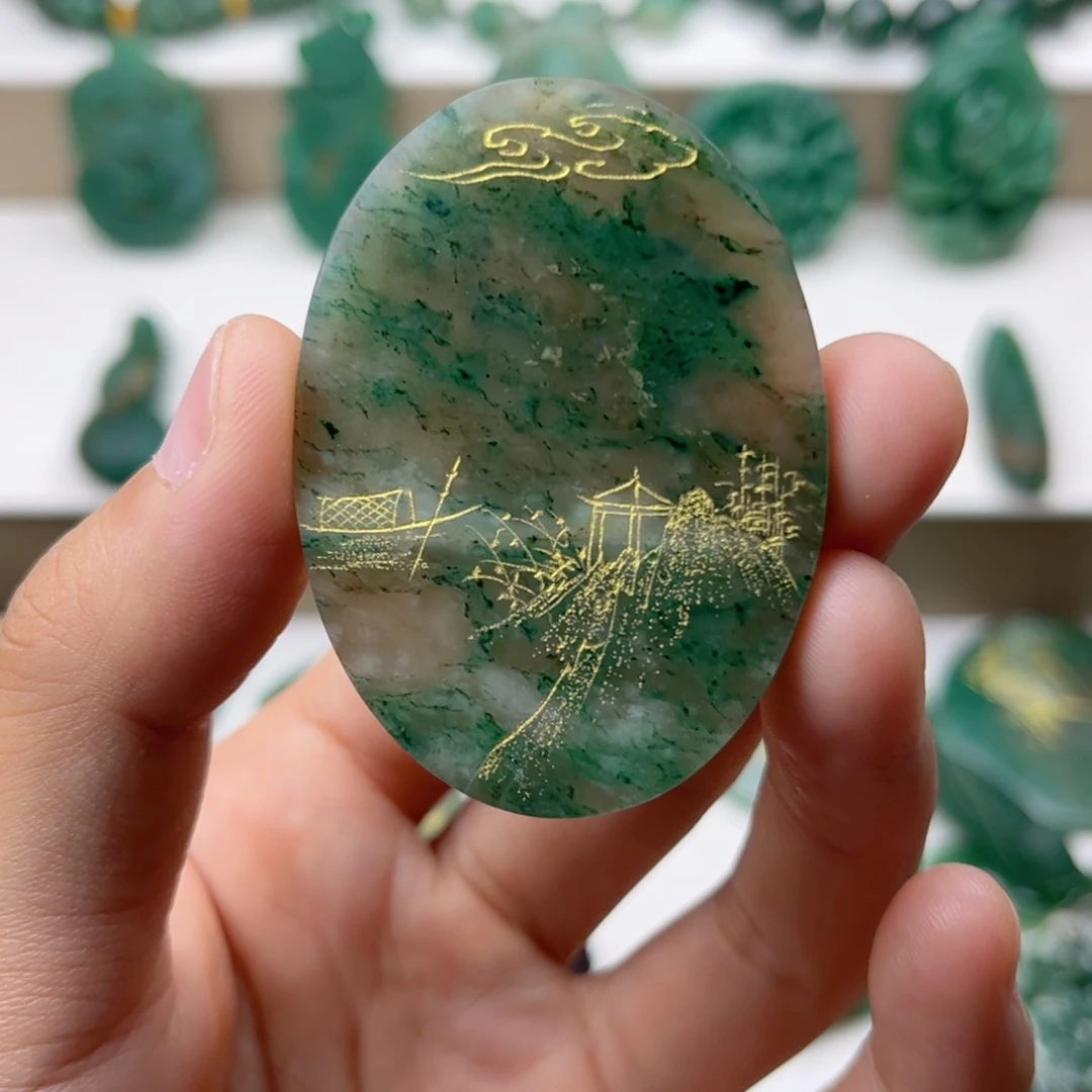 独山玉未镶嵌挂件