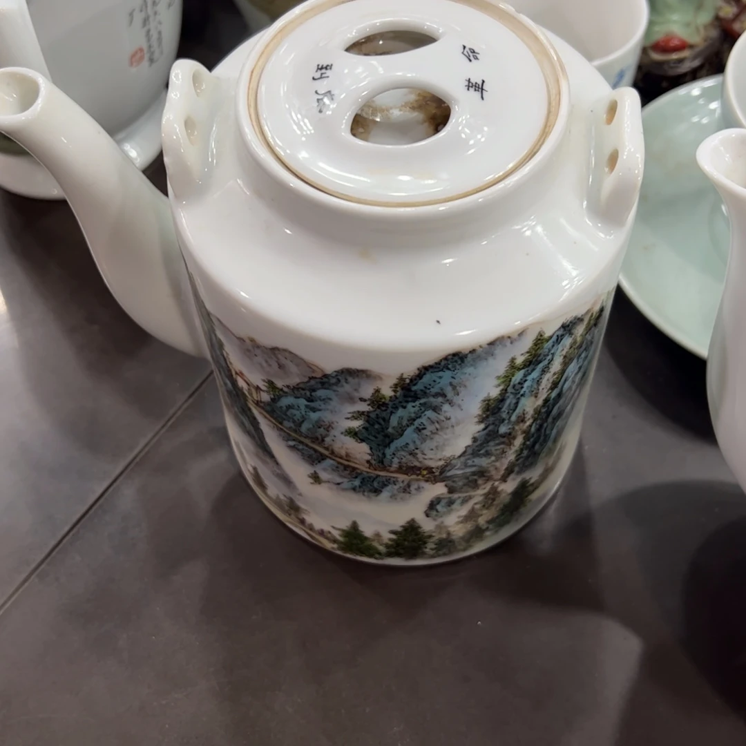 清***风瓷片粉彩瓷器粉彩瓷器