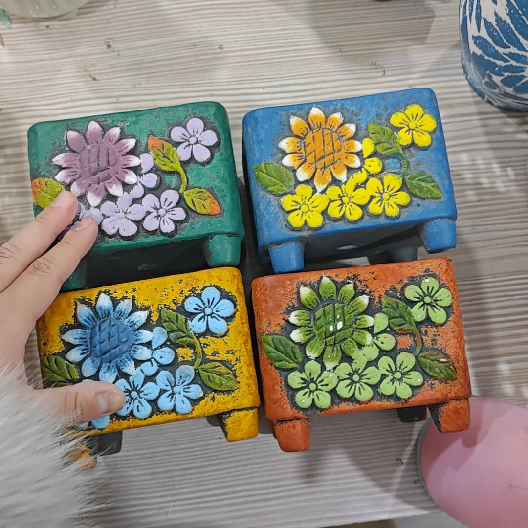 红陶吸水透气的白陶花盆凑满12发货