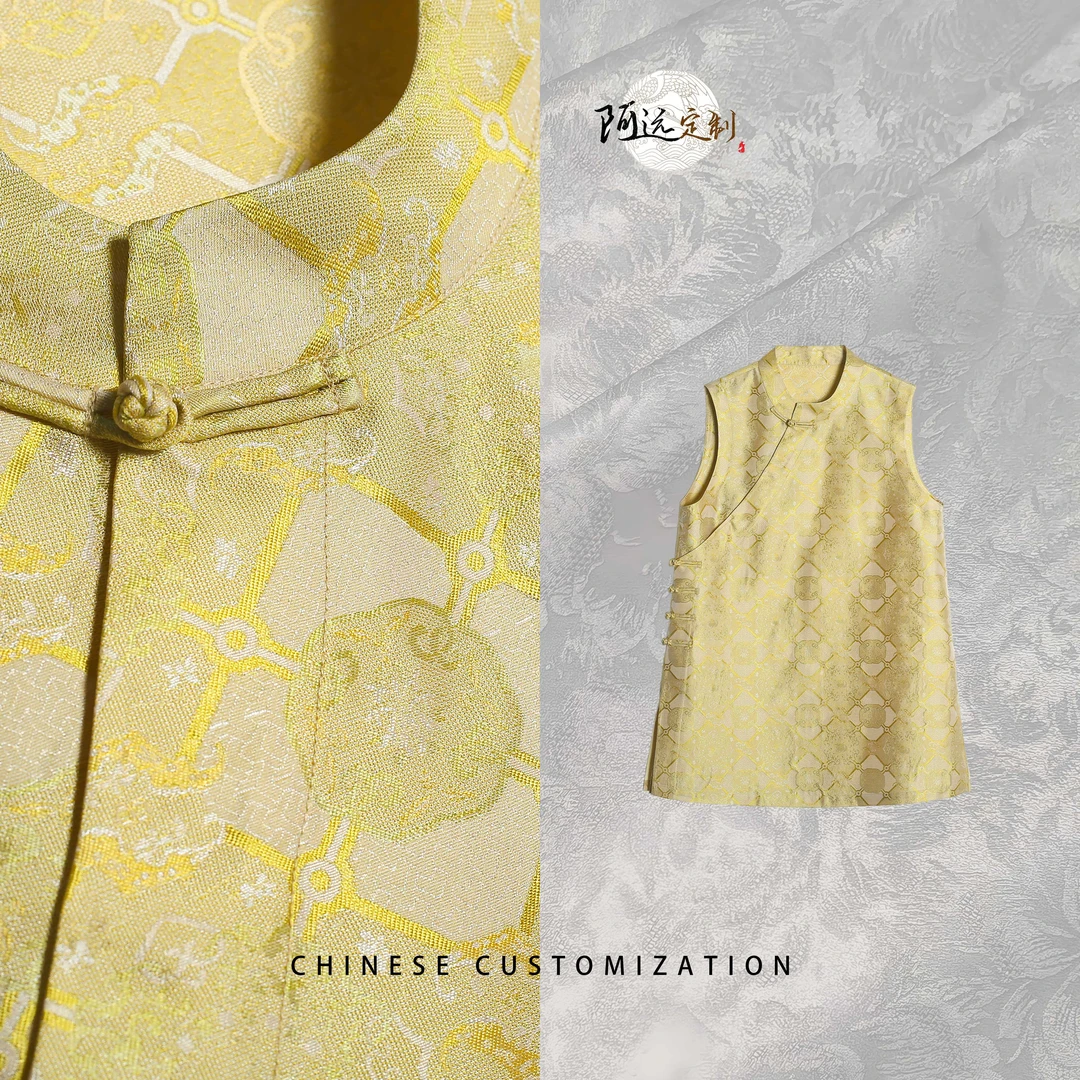 【半夏芝士】定胜纹！满分桑蚕丝重工宋锦萝 国风连衣裙25LY225