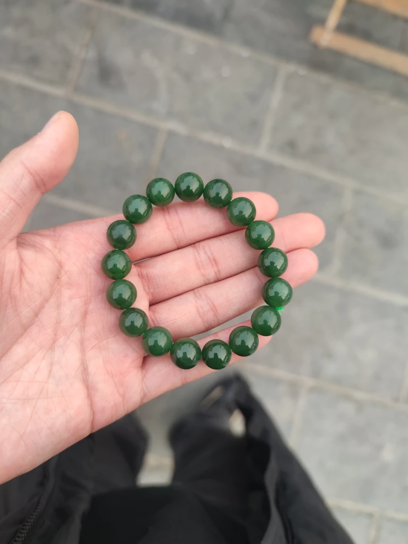 和田玉碧玉手串未镶嵌