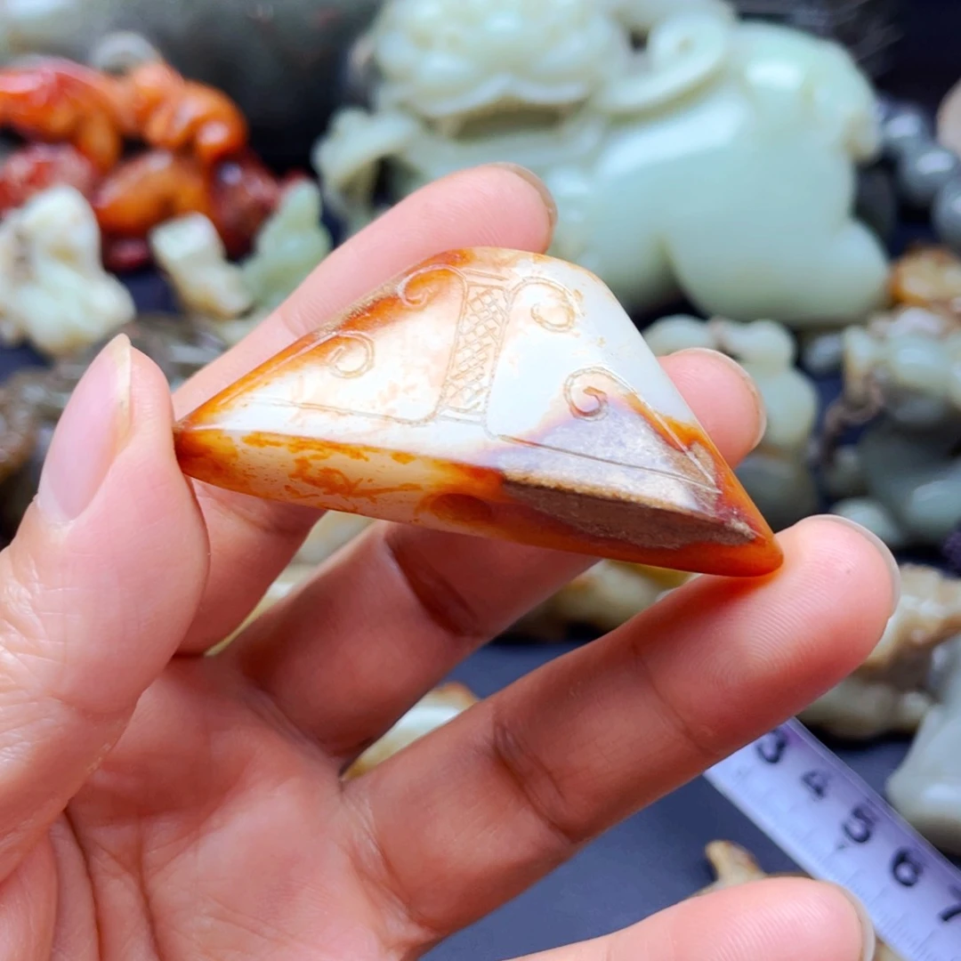 白玉菩提吊坠摆件