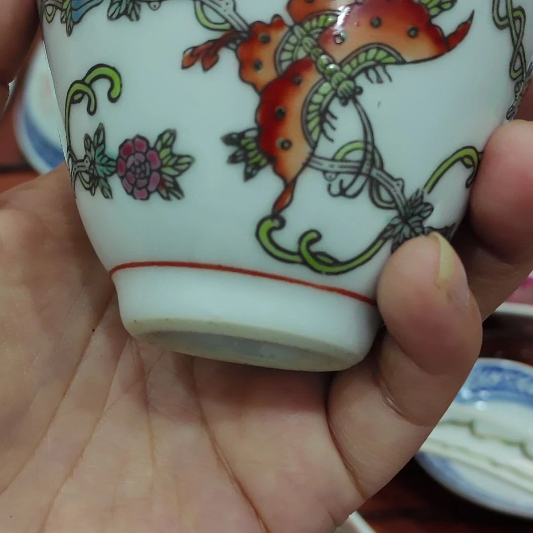 瓷景德镇二杠杯百瓜碟