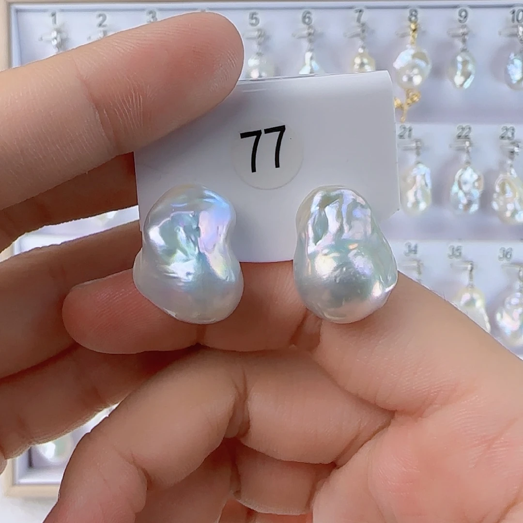 未镶嵌淡水珍珠耳饰妖*