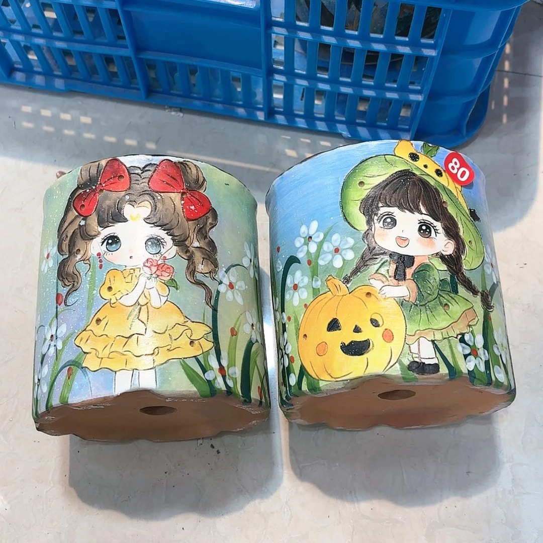 紫砂花盆橙*。手工花盆默认微瑕微瑕