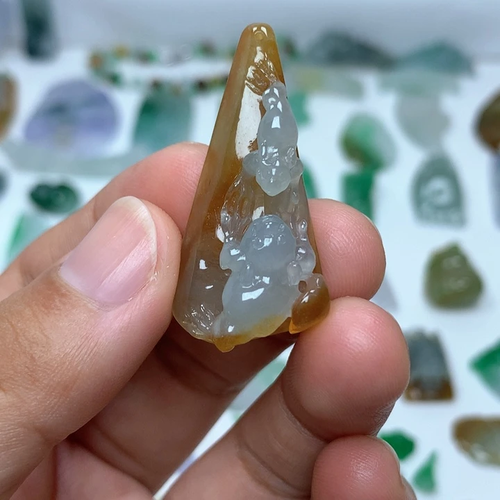 翡翠未镶嵌吊坠(不含链)