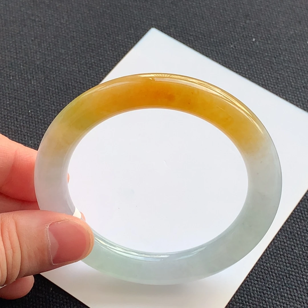 翡翠未镶嵌手镯92号51圆