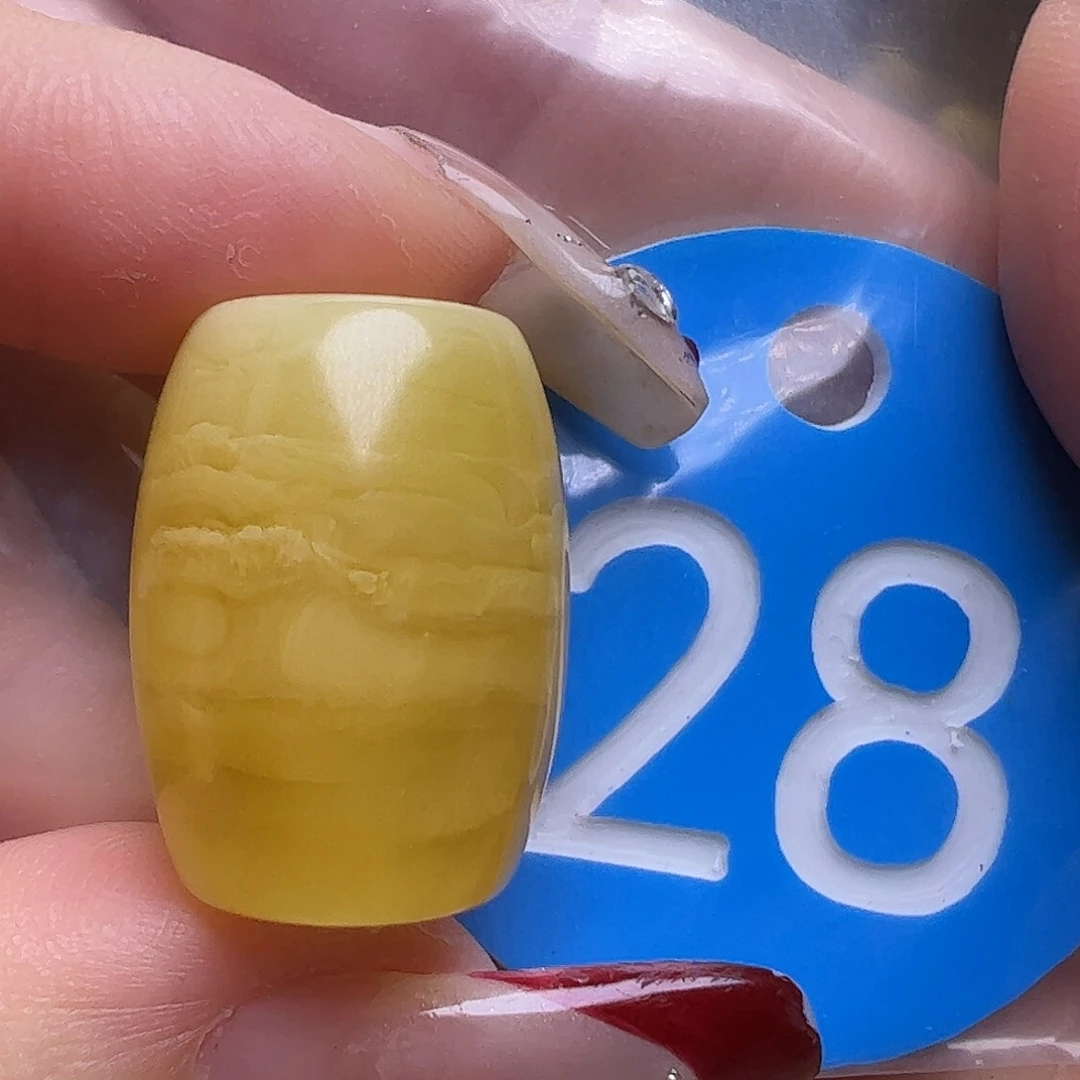 裸石蜜蜡未镶嵌15/20.2mm虎皮桶珠