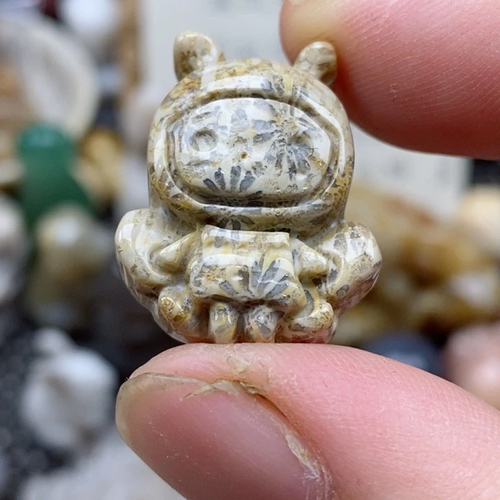 硅化珊瑚（珊瑚玉）未镶嵌颈饰小