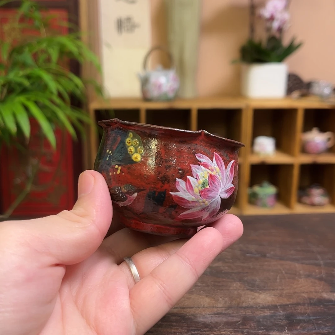 柴烧手工手绘陶瓷