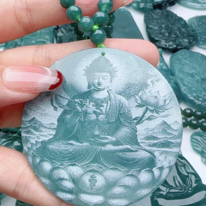 翡翠未镶嵌颈饰多样性发货天然A货翡翠