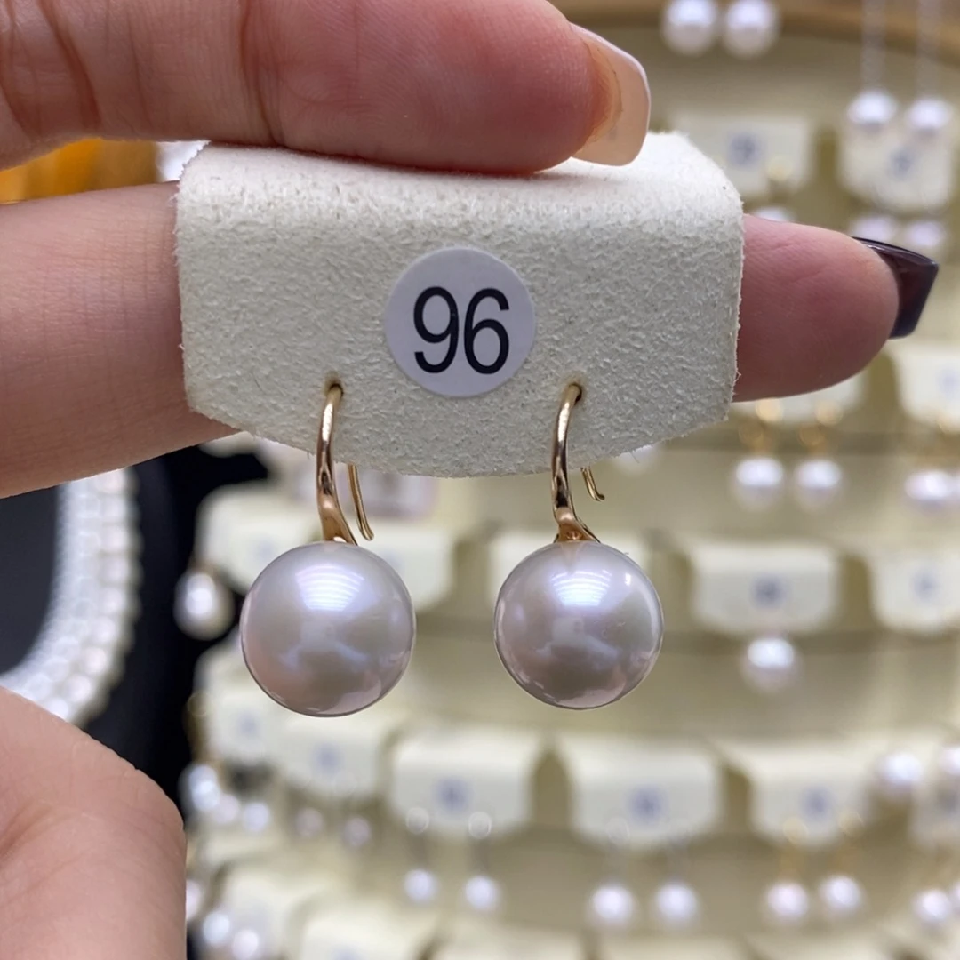 淡水珍珠耳饰银S925镶嵌