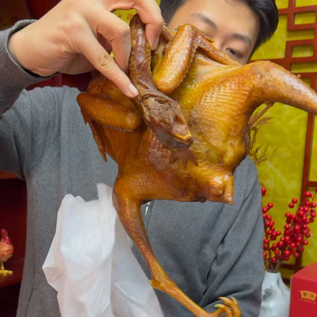 黄浩【传统风干鸡】纯手工老母鸡制作劲道入味越嚼越香整只顺丰包邮
