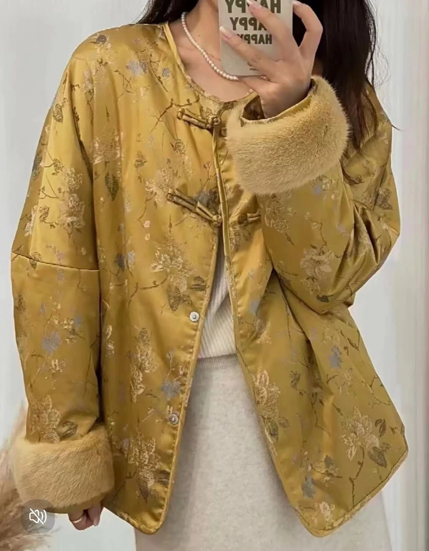 【加棉】花香--新中式加棉设计师高定轻奢宽松休闲复古圆领国潮