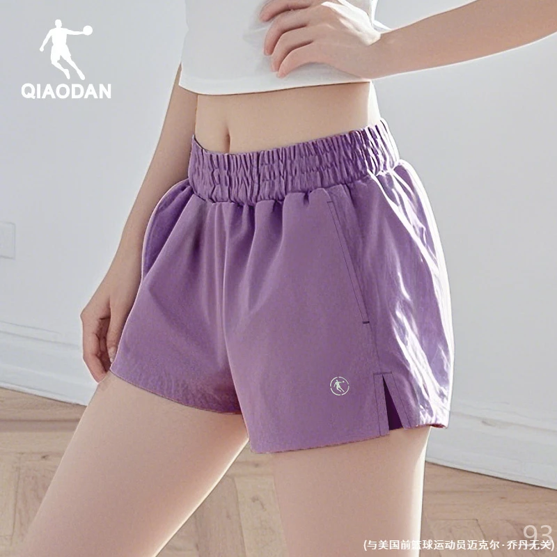 乔丹运动短裤女2025夏季新款跑步健身透气速干假两件防走光裤子