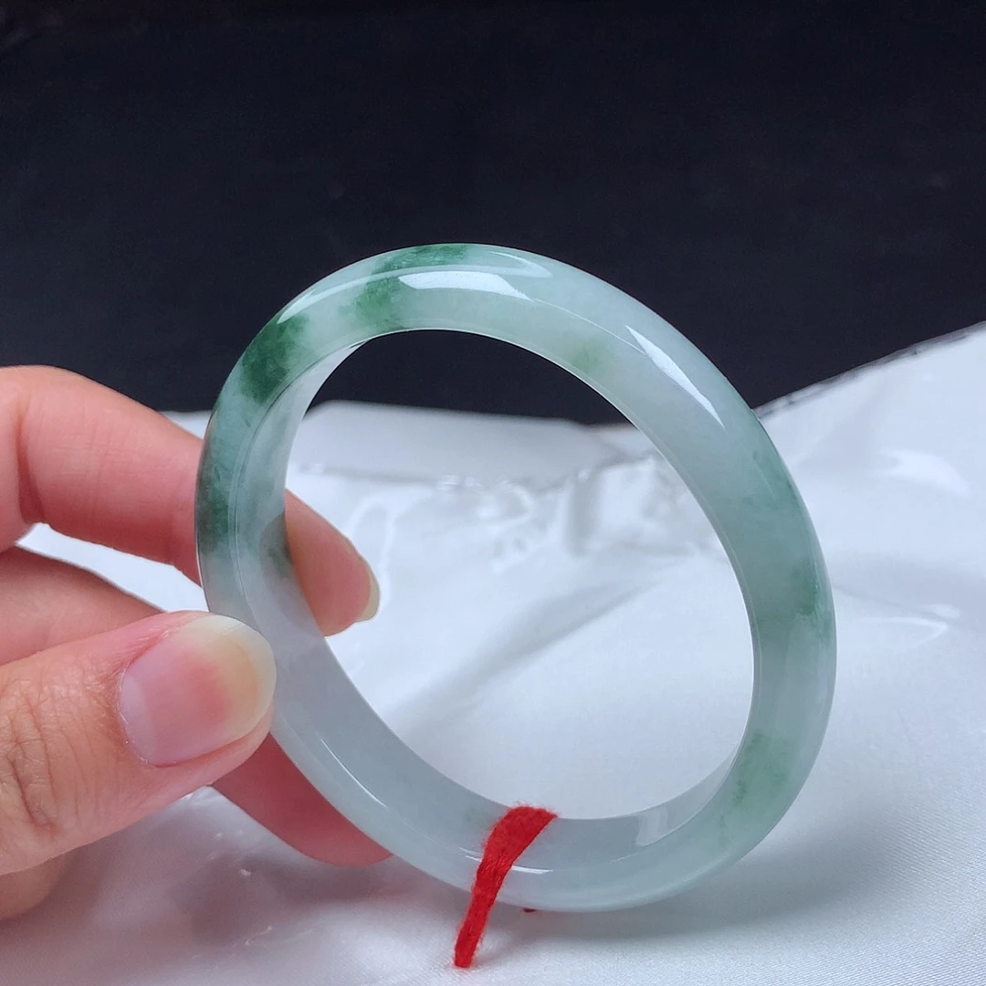 翡翠手镯未镶嵌56贵妃48小时鉴赏d5636