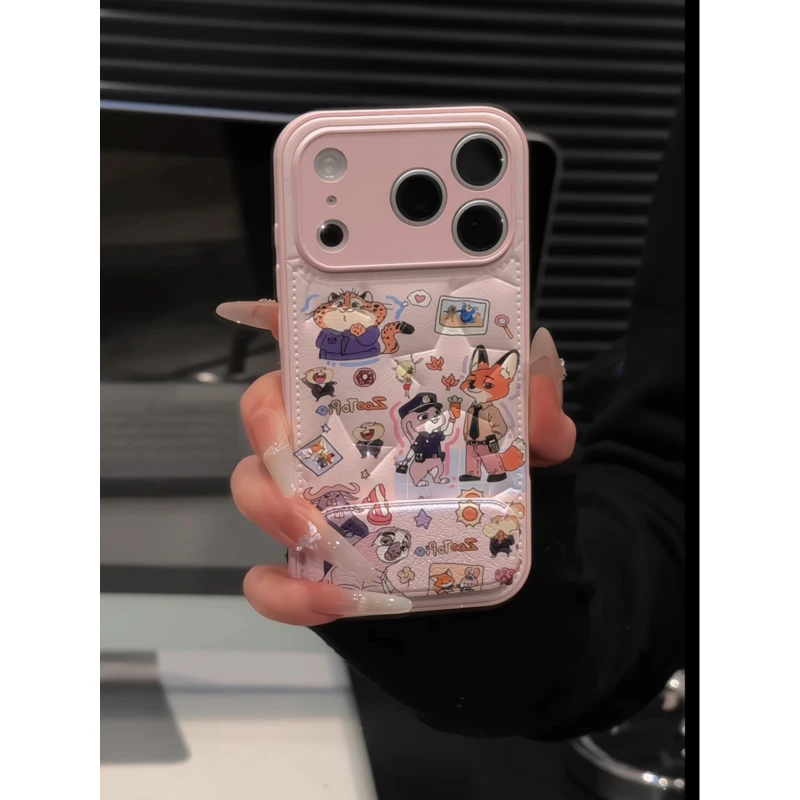 疯狂动物城适用苹果17p手机壳16pm肤感五角星15plus小众华为p70女