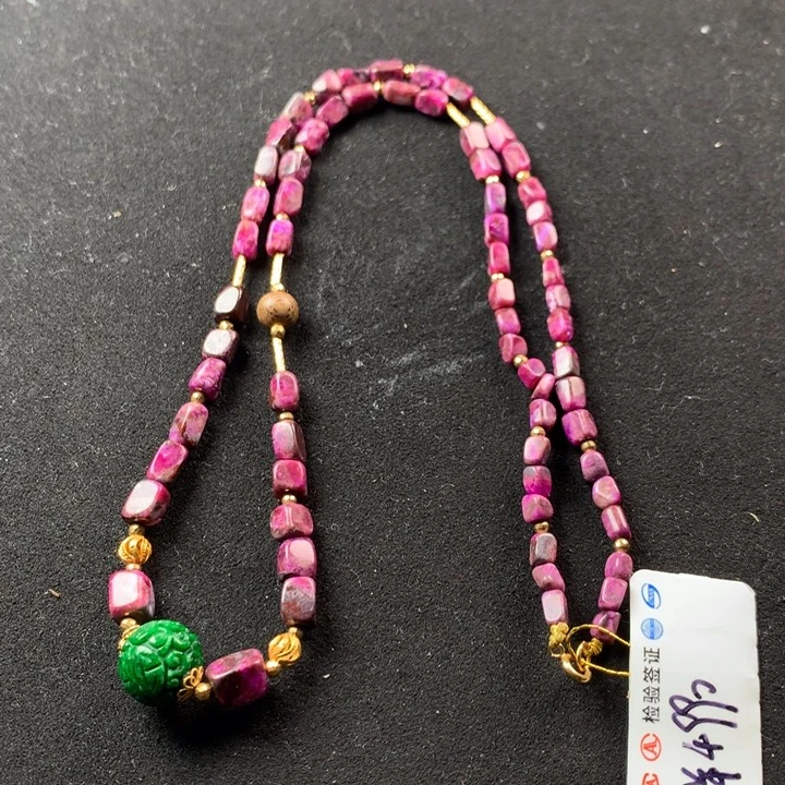 苏纪石（舒俱来）18K金镶嵌项链