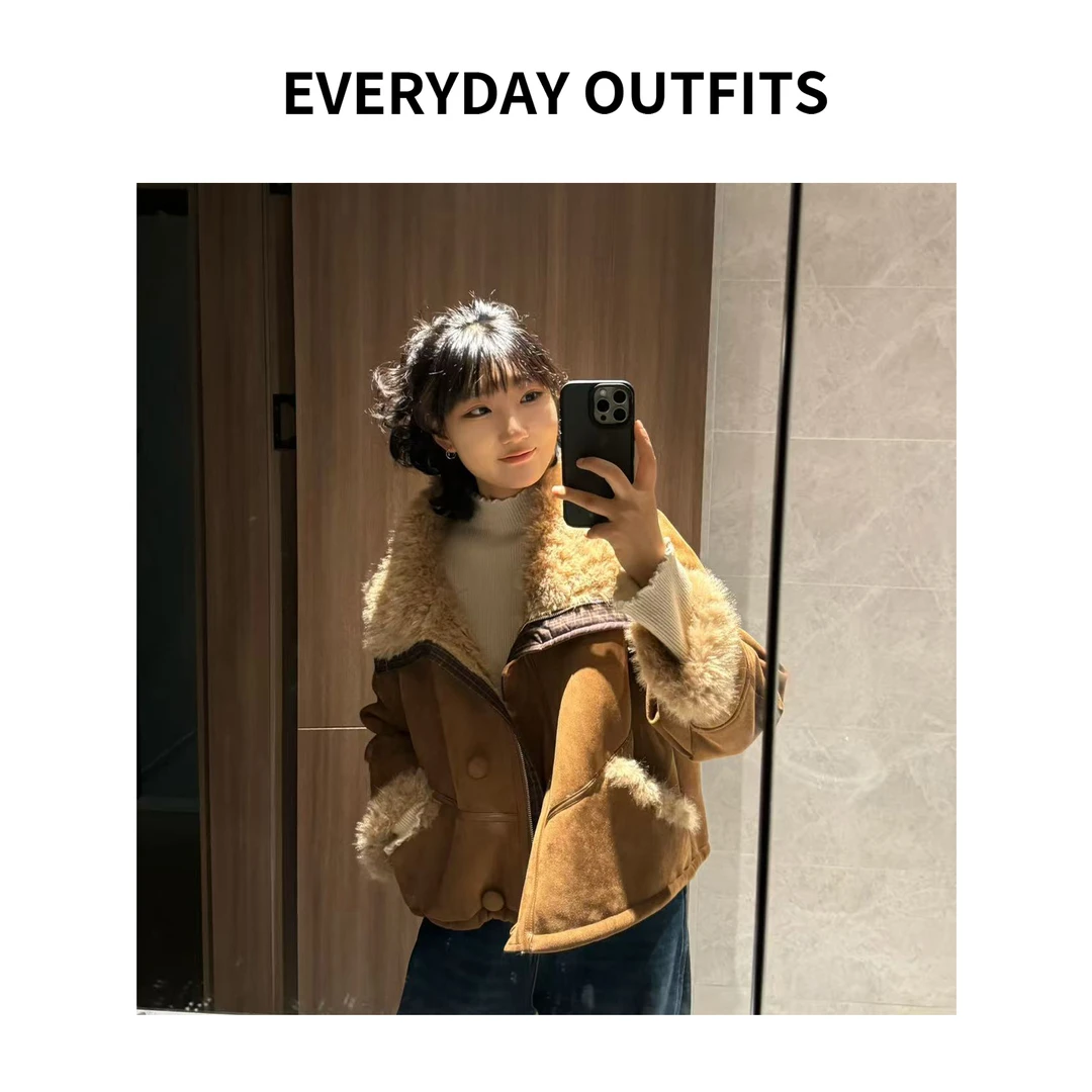 RIDA. 北海道初雪外套5J31冬季气质复古百搭时尚 98991