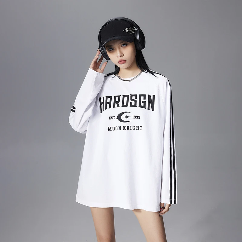 TUOGU/拓谷长袖时尚休闲宽松中长款印花女装x50501