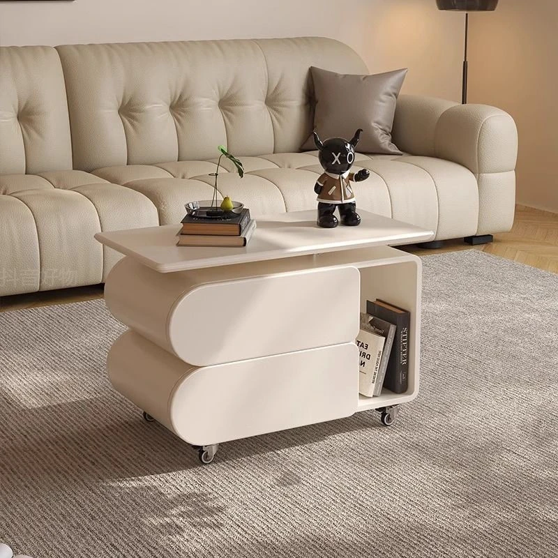 新疆意式极简茶几客厅家用高级小户型简约现代极简可桌升降新包邮