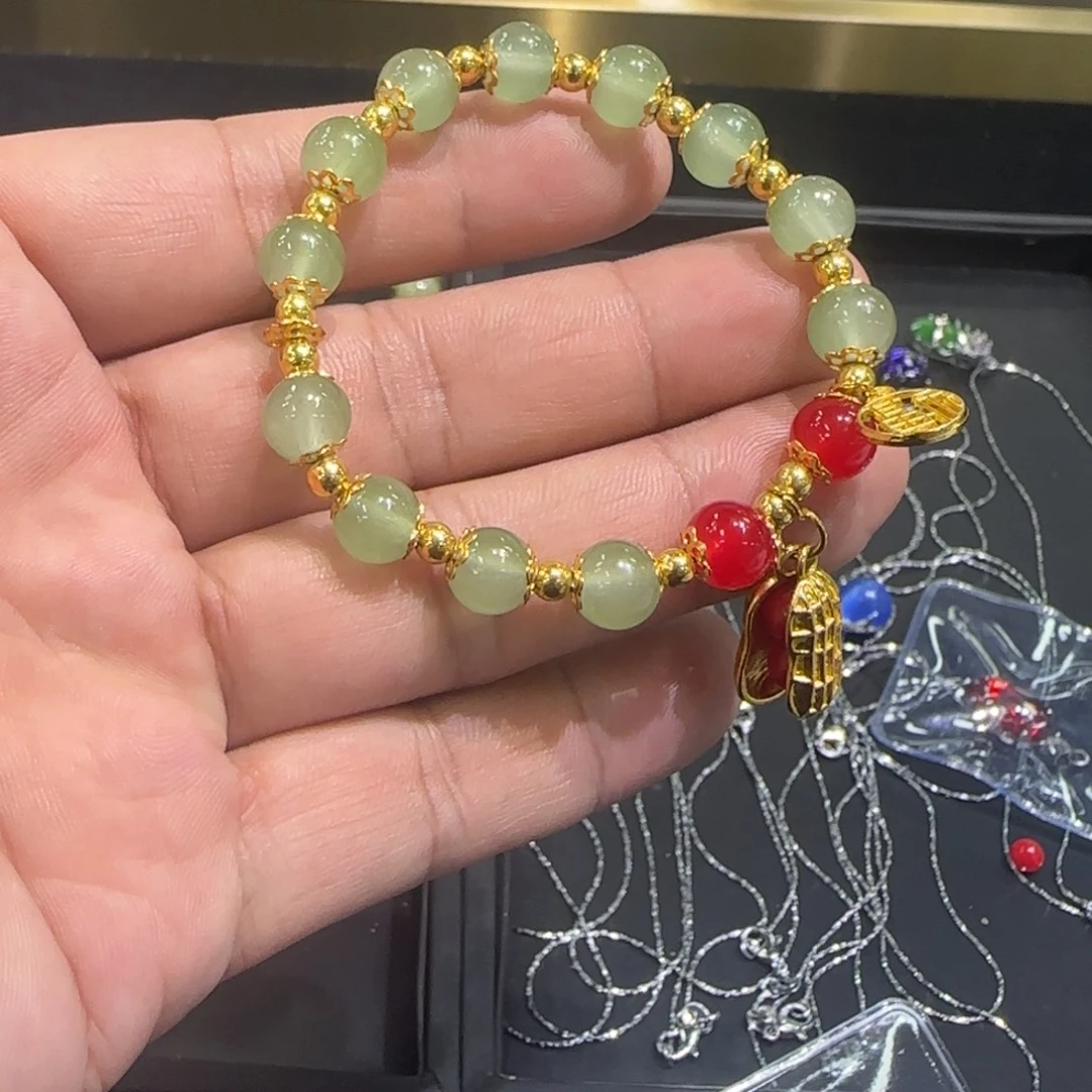 查罗石合金手绳玉石手链