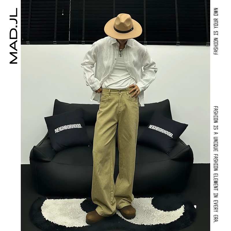 Mad春夏【100%亚麻】会呼吸的纯色透亮高质感松弛老钱垂感衬衫男