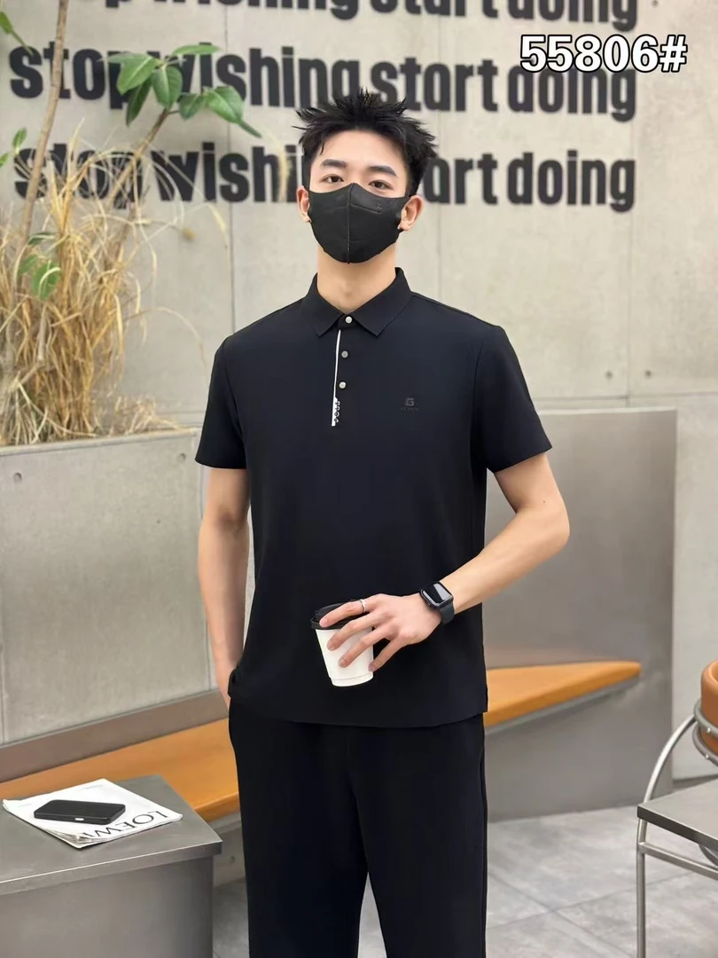 HB男士夏季短袖POLO衫商务休闲透气翻领薄款百搭55806