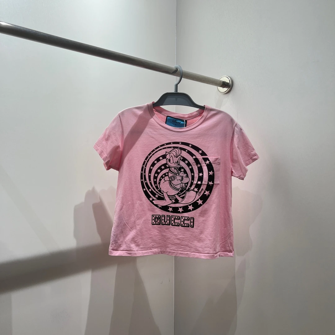 99新 GUCCI/古驰 vem447 联名款唐老鸭标语字母短袖 s码 棉