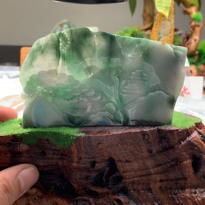 翡翠未镶嵌颈饰保真天然a货翡翠