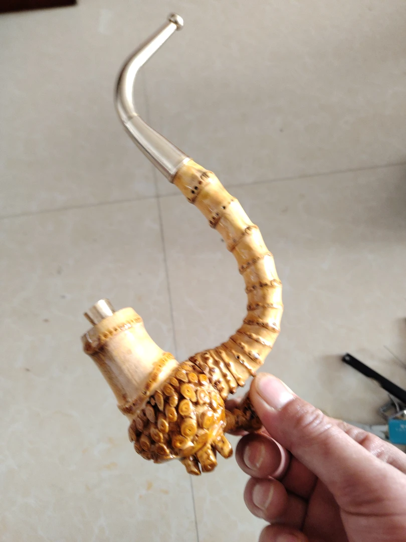 贵州手工竹根烟斗传统工艺品实用收藏佳品孝敬老人