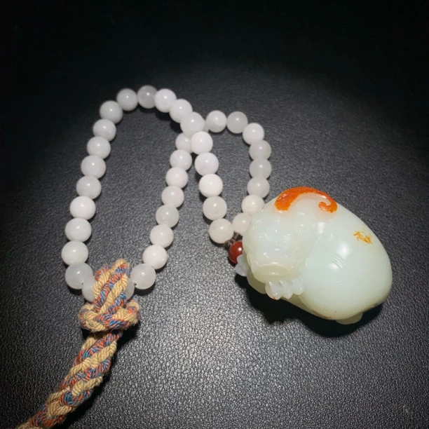 珍藏 和田玉貔貅手把件/86731