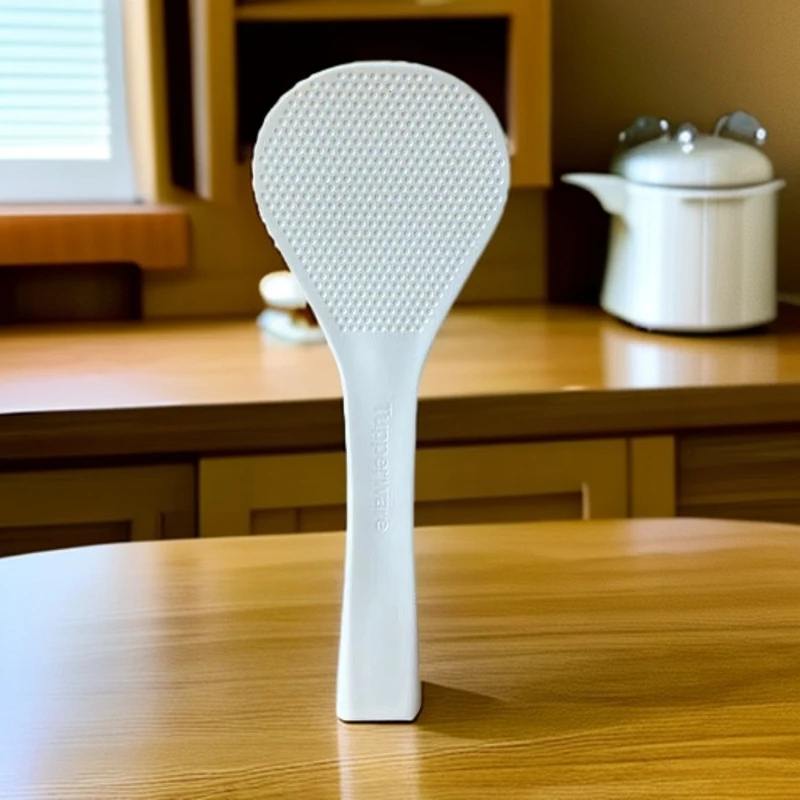 特百惠白玉饭勺立式饭勺易清洗不易粘米饭家用轻巧饭铲耐高温