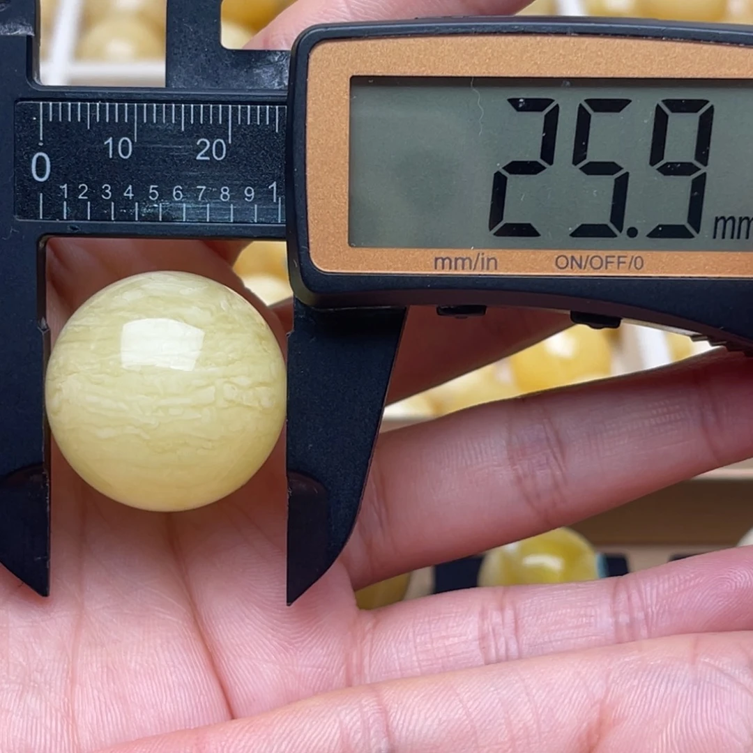 0***0裸石琥珀未镶嵌蜜蜡圆珠 思思