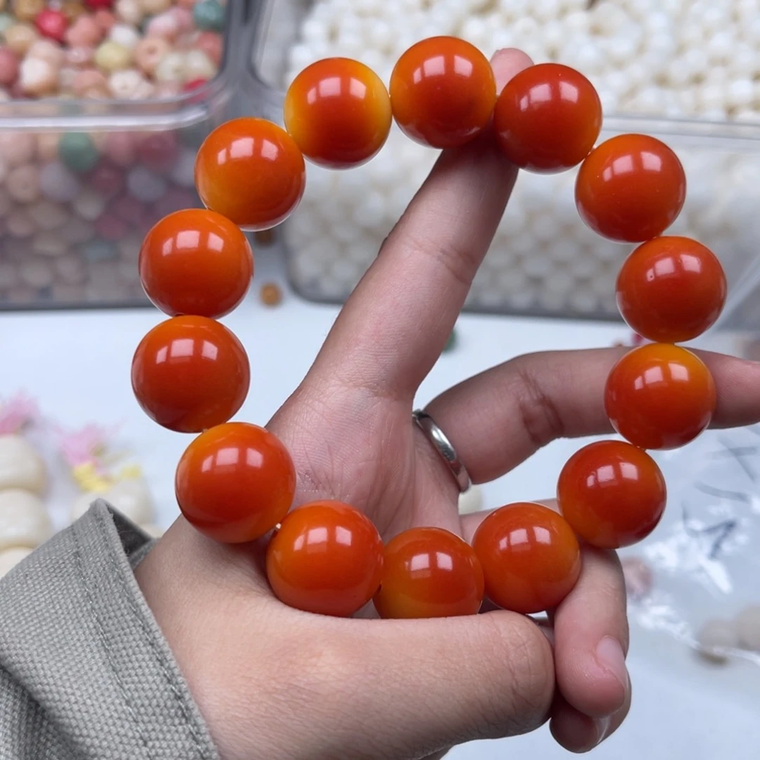 吊坠白玉菩提b17mm微瑕一串圆珠