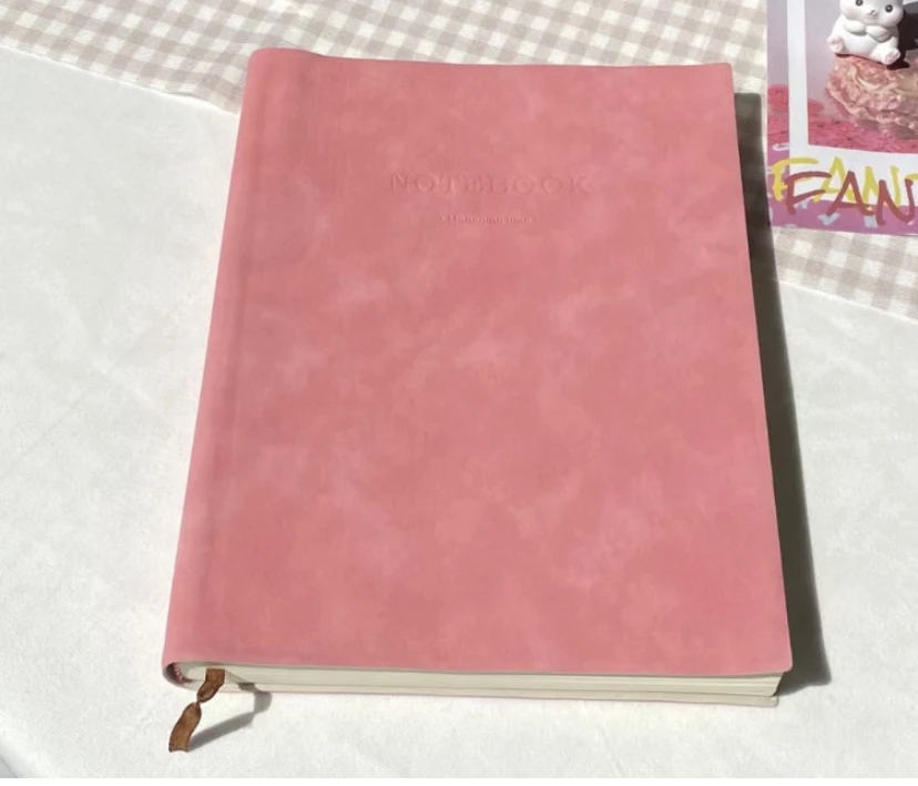 简约羊巴皮软皮笔记本A5加厚横线空白学生记事本