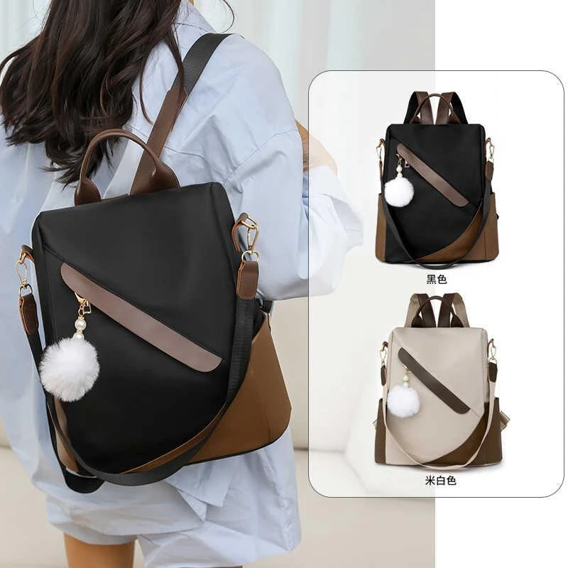 探屿2025冬通勤书包休闲旅行背包女士大容量双肩包时尚百搭包包