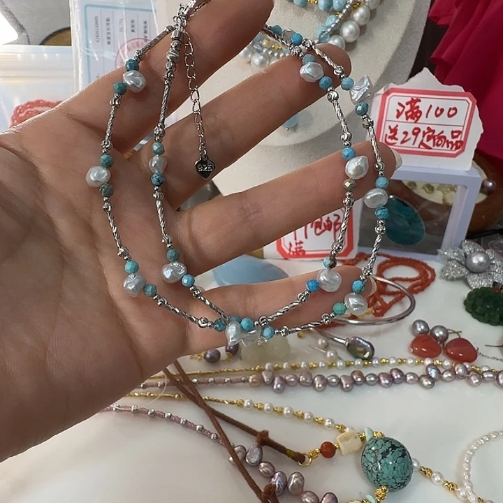 耳饰未镶嵌淡水珍珠淡水无核克许设计款正常纹