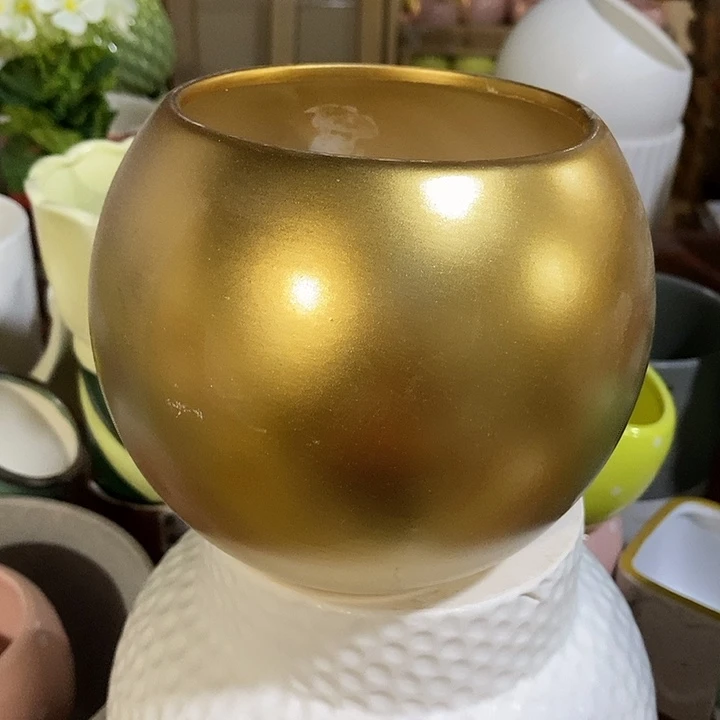 摆件陶陶盆有孔 瑕疵介意勿拍