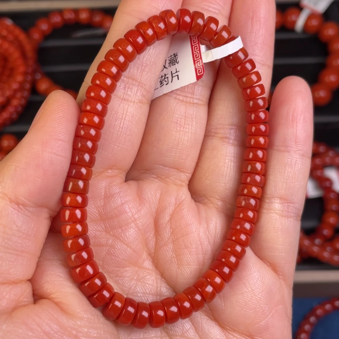 卡***甜南红玛瑙未镶嵌手链花