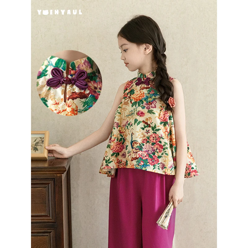 清 幼悠 夏贰波CD1235 古色古香 锦花数码印婉约气质新中式套装