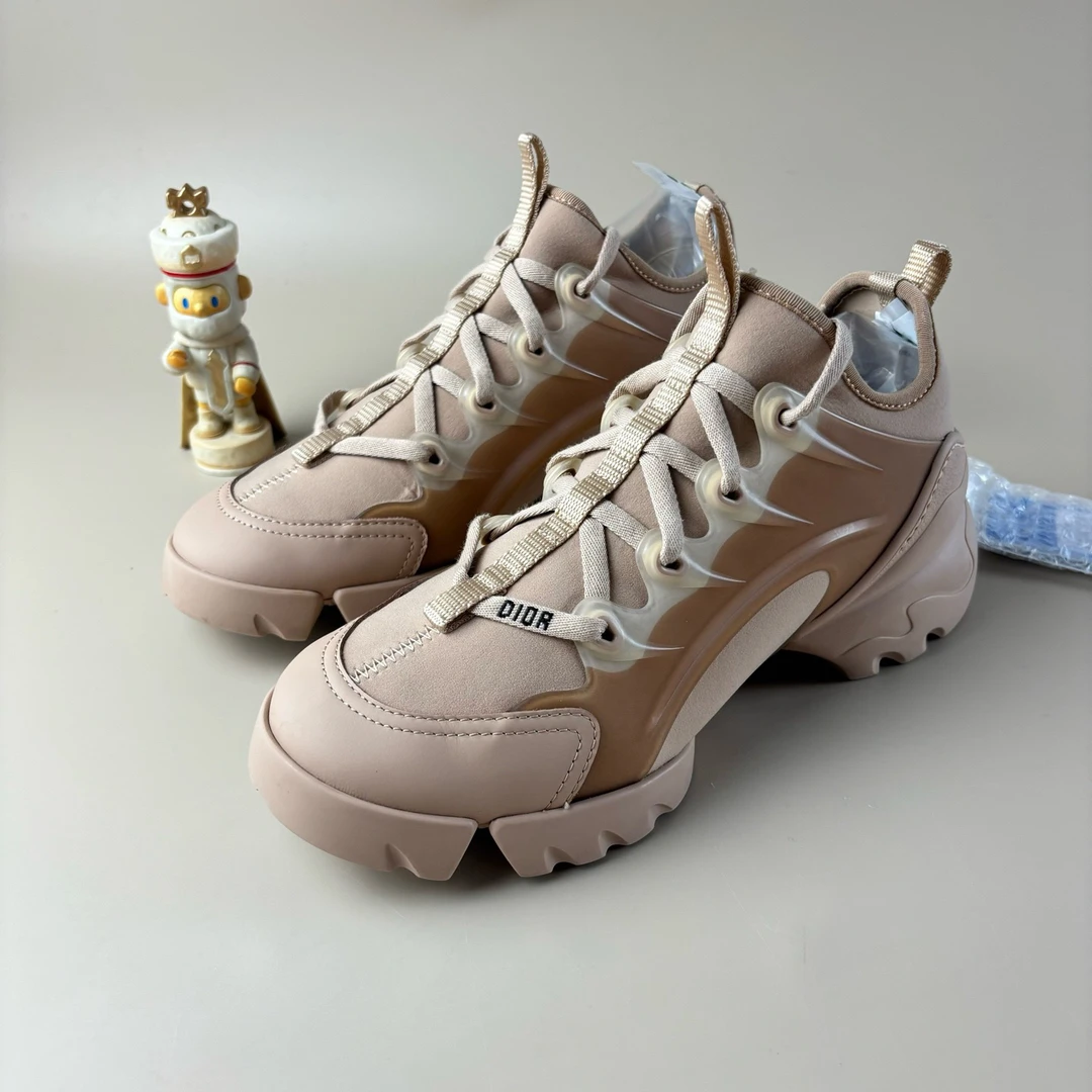99新 DIOR/迪奥 裸粉色D-connect老爹鞋 36.5码 YLP3237