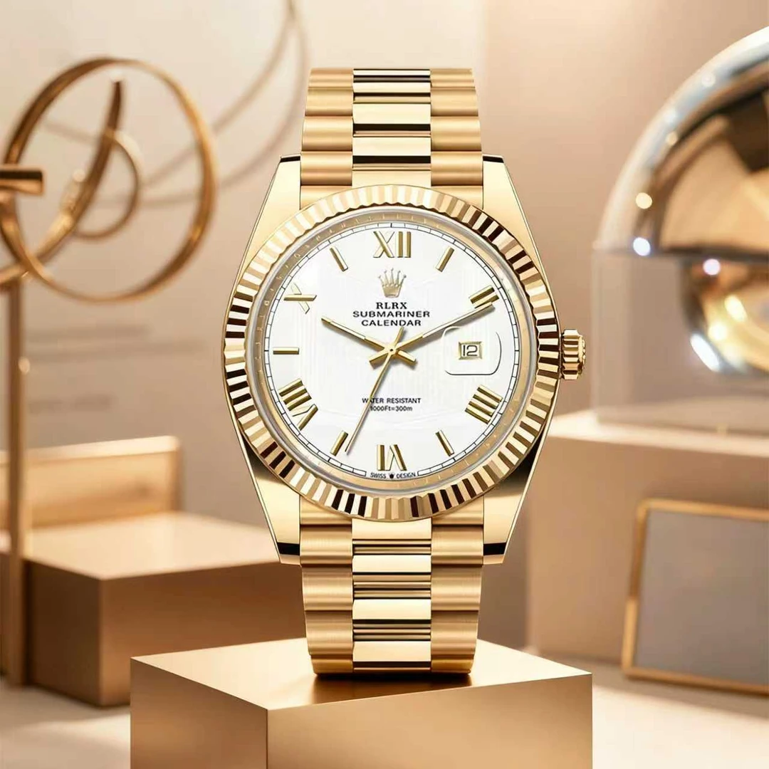 【全新未使用】007专柜正品白盘男款日志系列腕表jj