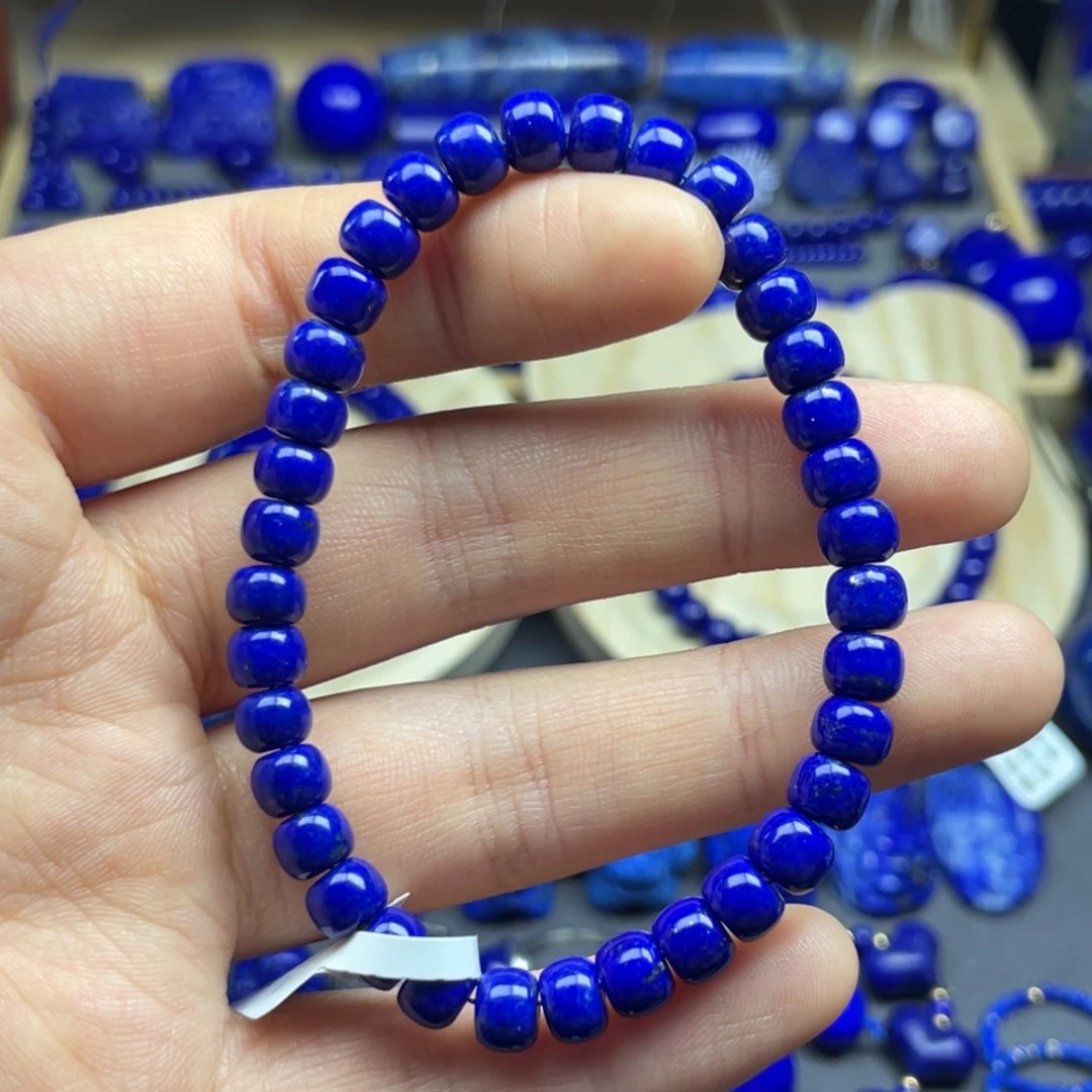 青金石未镶嵌老型手串6+