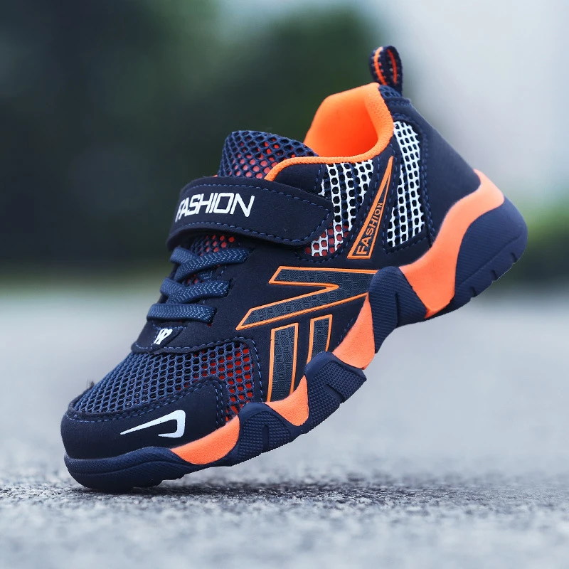 夏季男耐磨防滑秋季女防水运动鞋春秋鞋子儿童童小学生休闲网面