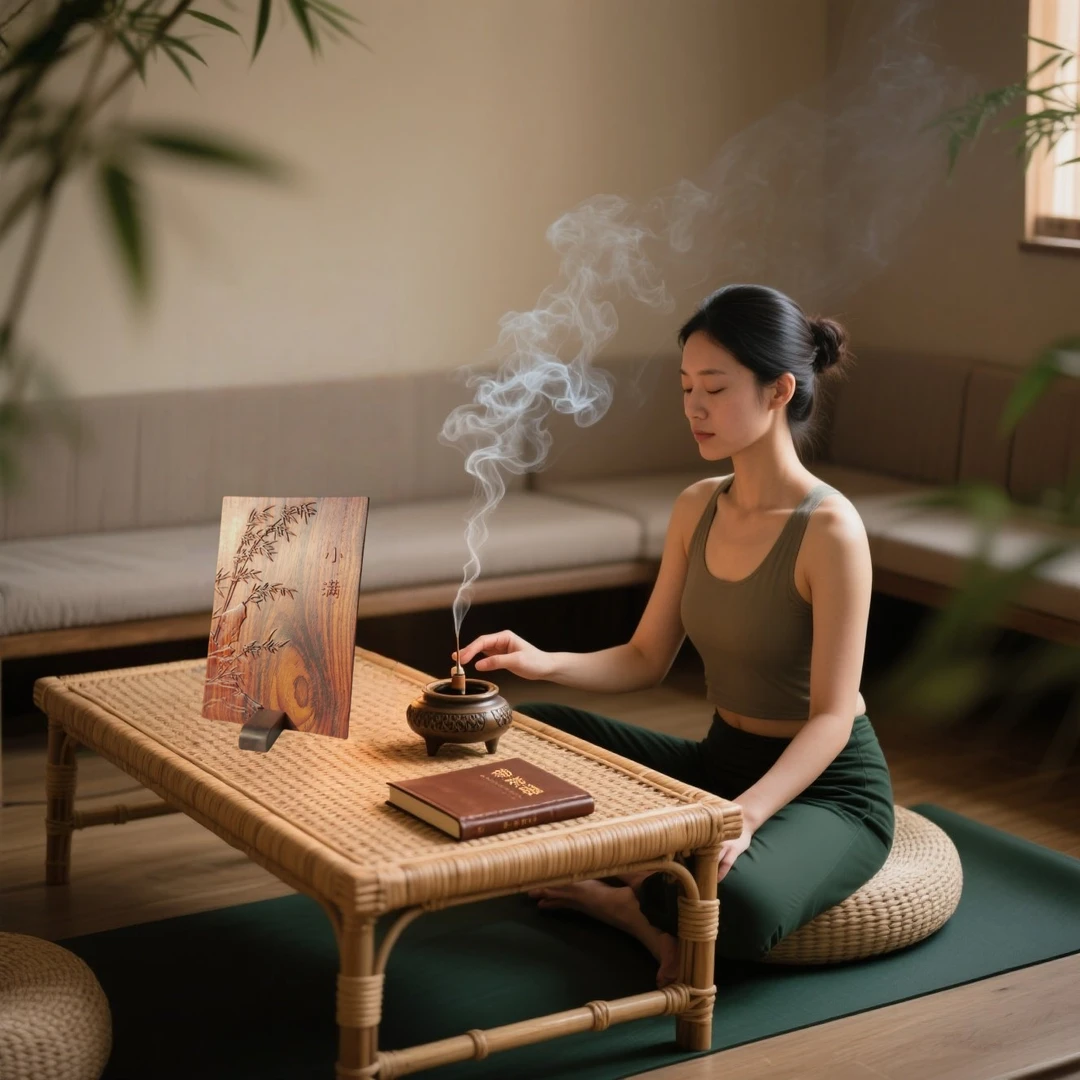 小满竹意桌面精致艺术摆件红木日常送礼领导朋友办公居家秋天礼物