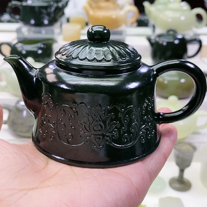 未镶嵌和田玉挂件茶壶170m l