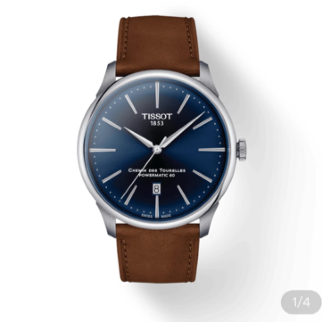 99新 Tissot/天梭 杜鲁尔/蓝盘/80小时动储/24年带票/表径42mm/