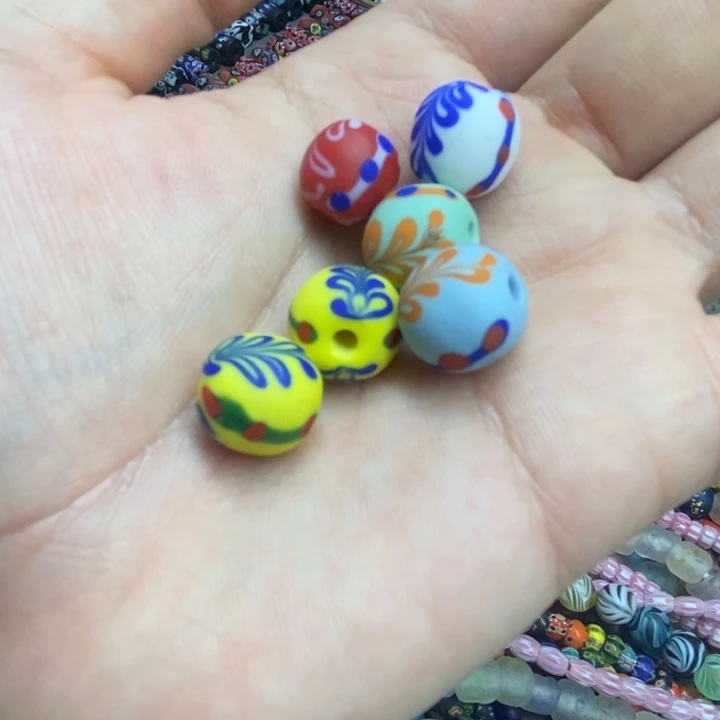 琉璃颈饰西亚凤尾 琉璃